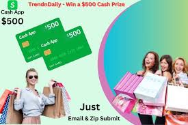 TrendnDaily dashboard showing $500 cash prize contest details