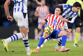 Atletico Madrid vs Real Sociedad LaLiga match action at Riyadh Air Metropolitano stadium